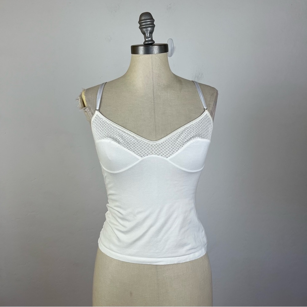 Hanro White V Neck Camisole